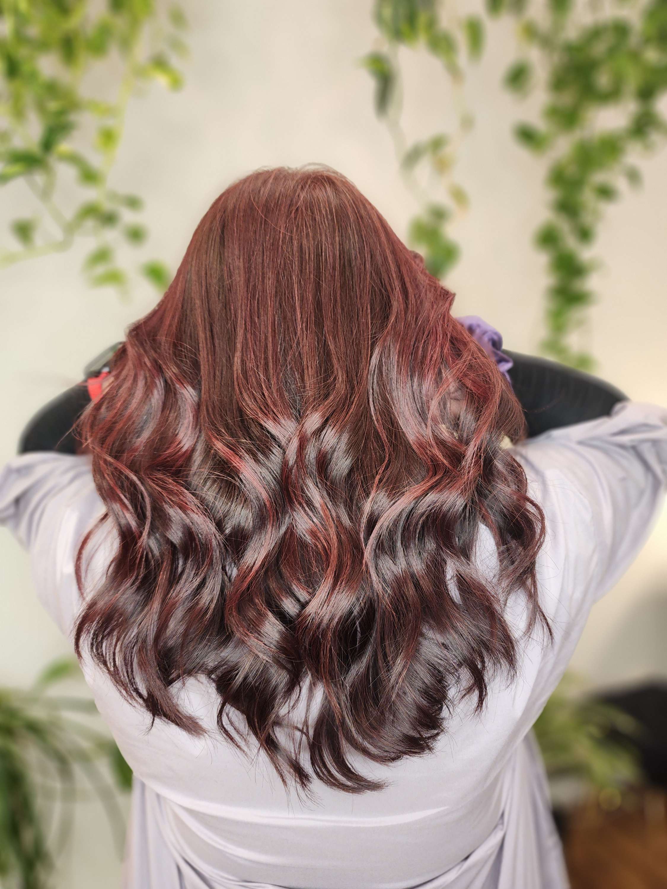Wine red hair color